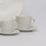 Avet Taza Té Con Plato Long Rice Beige Stoneware 280 Ml (6 Unidades)